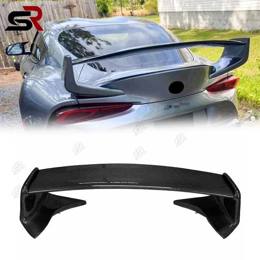 For Toyota Supra A91 A90 MK5 ST Type Carbon Fiber High Quality Car Rear Spoiler Trunk Diffuser Upgrade Body Kit