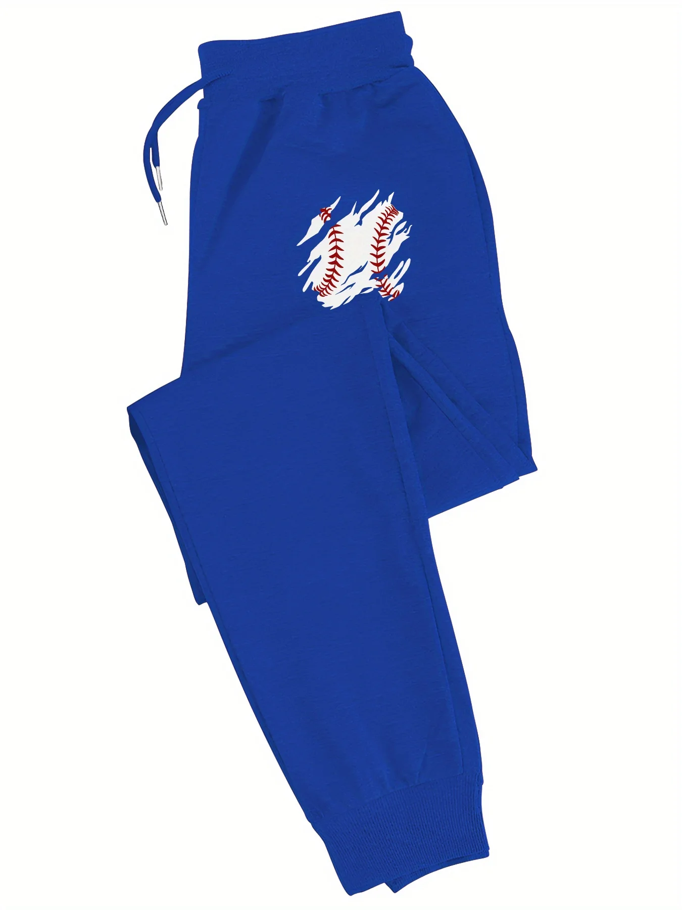 Men's Casual Sports Drawstring Sweatpants with Geometric Element Printing, Casual and Comfortable Jogging Fleece Sweatpants