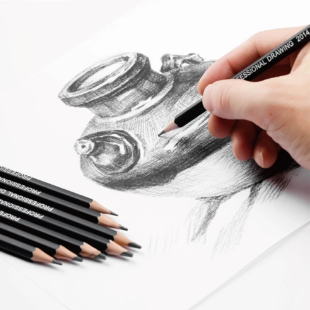 

Drawing Sketching Pencil Professional Wooden Graphite Office School Pencil 12B 10B 8B 7B 6B 5B 4B 3B 2B HB 2H 4H 6H 14PCS