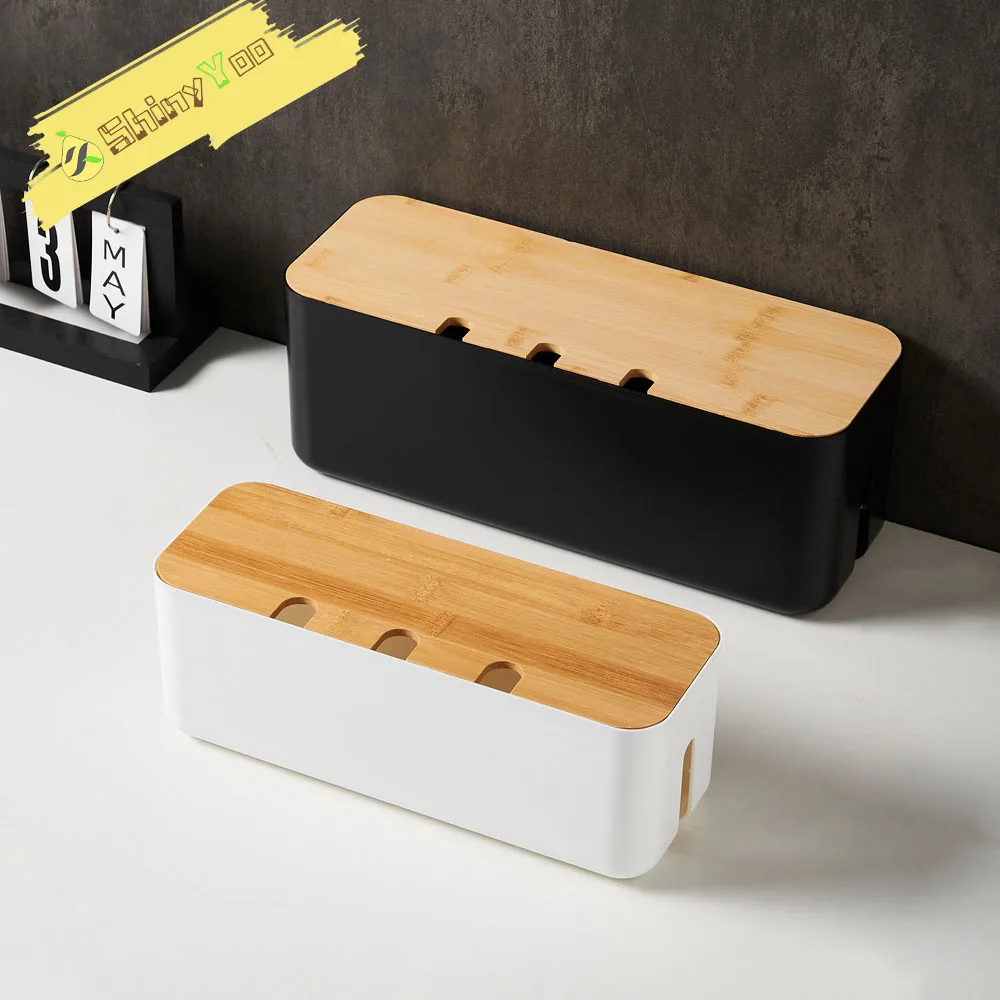 صندوق إدارة الكابلات لتنظيم الأسلاك الكبيرة لحماية عرام شريط الطاقة مع غطاء خشبي لمنظمات الكابلات