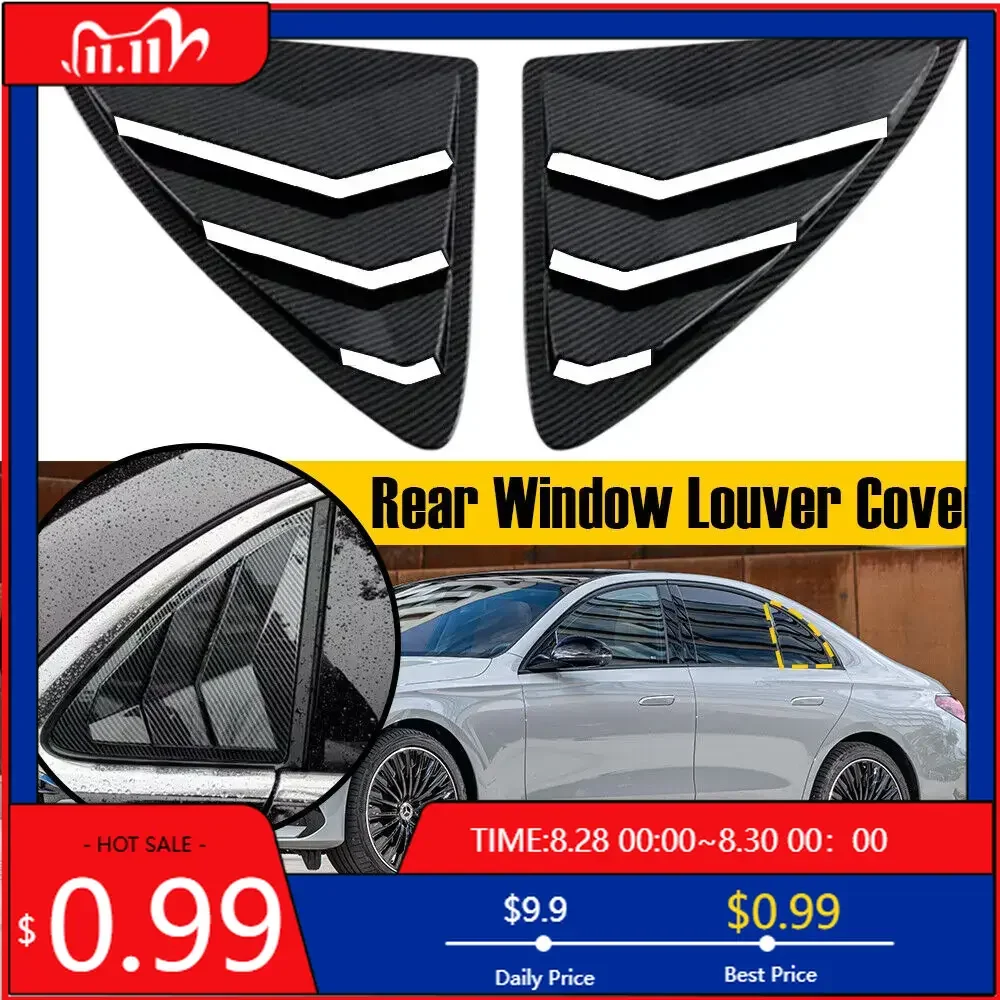

Interior Stickers For Mercedes Benz E-Class W214 2024 2025 Car Rear Louver Window Side Shutter Cover Trim Sticker Vent Scoop ABS