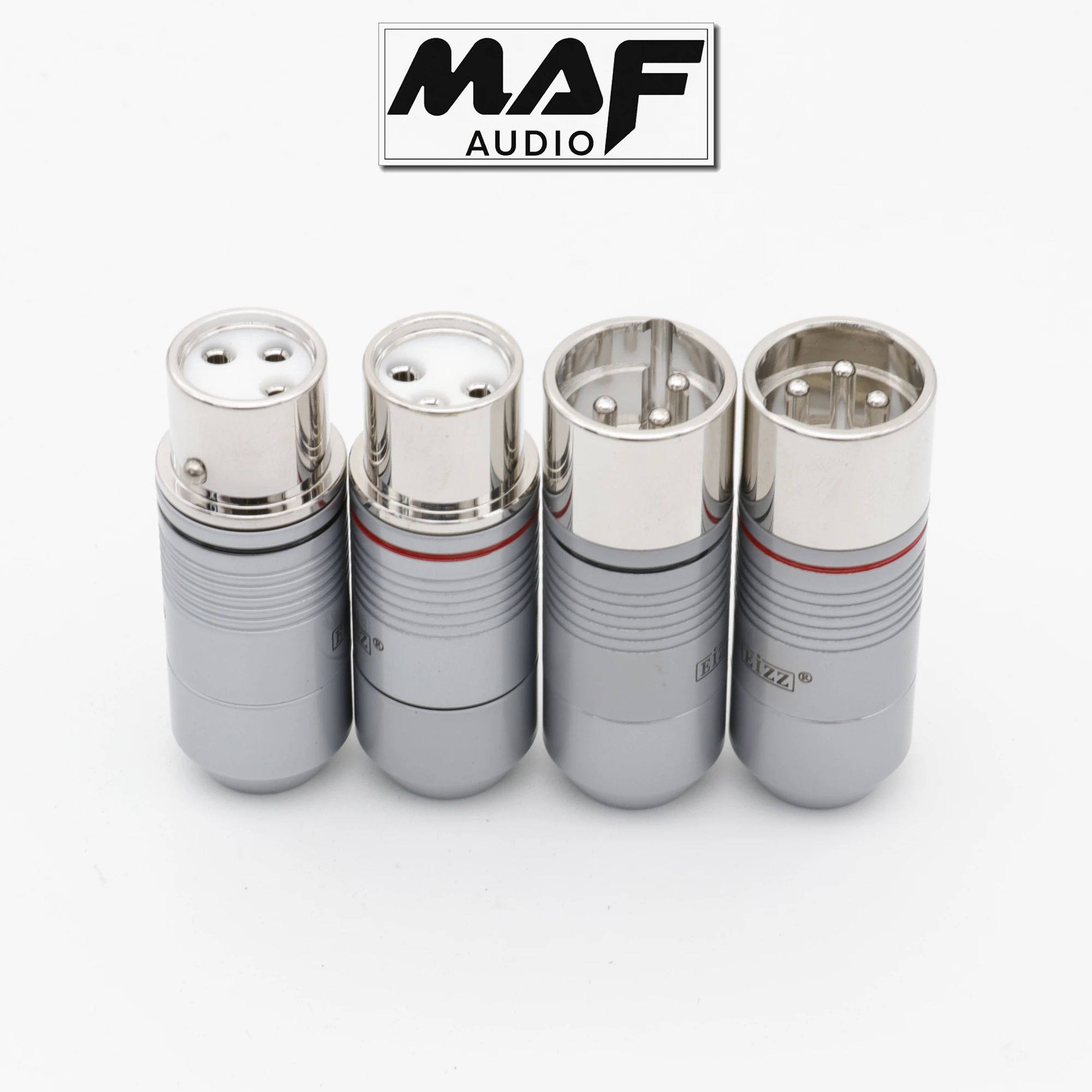 

4pcs EIZZ High Male Female 3pin XLR Balance Plug Connecter Terminal Phono Microphone9mm Cable Beryllium Copper