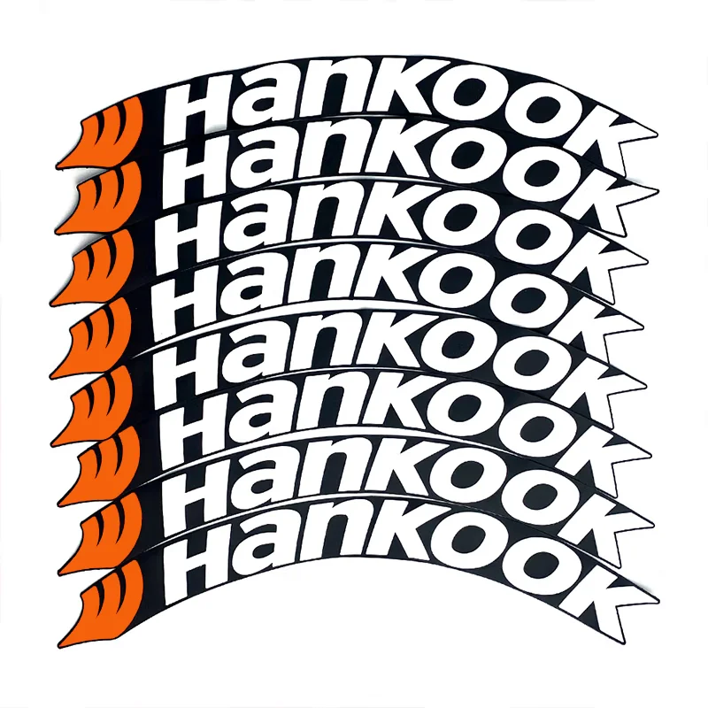 Permanent Rubber Tire Lettering Sticker HANKOOK 3d Waterproof Auto Personalized Car Styling Wheel Label Car Tire Wheel Sticker