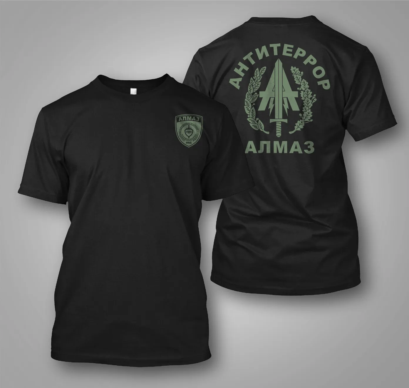 

Belarus Army Special Forces MVD Spetsnaz ALMAZ АЛМАЗ T-Shirt Short Sleeve Casual 100% Cotton Shirt