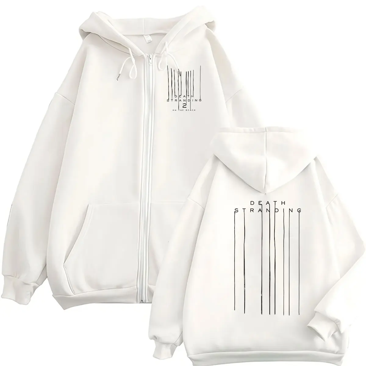Game Death Stranding 2 on The Beach Zipper Hoodie Men's Women Long Sleeve Vintage Fashion Oversized Jacket Sweatshirt Streetwear