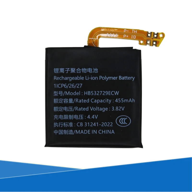 Original Replaces 455mAh 3.82V HB532729E Battery For Huawei Watch GT2 Pro/GT3 46mm VID DAN LTN-B19 Smart Device