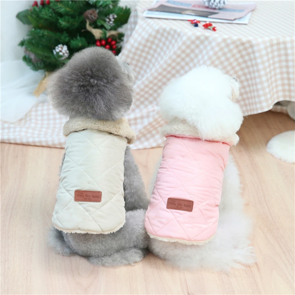 Padded Winter Puppy Dog Coat Windproof Warm Pet Clothing Chihuahua Jacket Christmas Puppies Costume For Small Medium Large Dogs