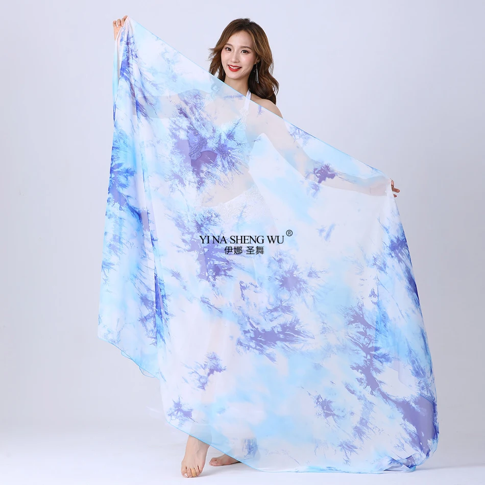 Belly Dance Accessories Imitation Silk Shawl Fabric Towel Scarf 250*120 cm For Adult Women Stage Performance and Practice