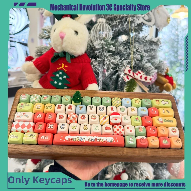 New Christmas Confession Night Keycaps 130 Key Cute Keycaps Complete Set Personalized Original Factory Xoa Cherry Christmas Gift