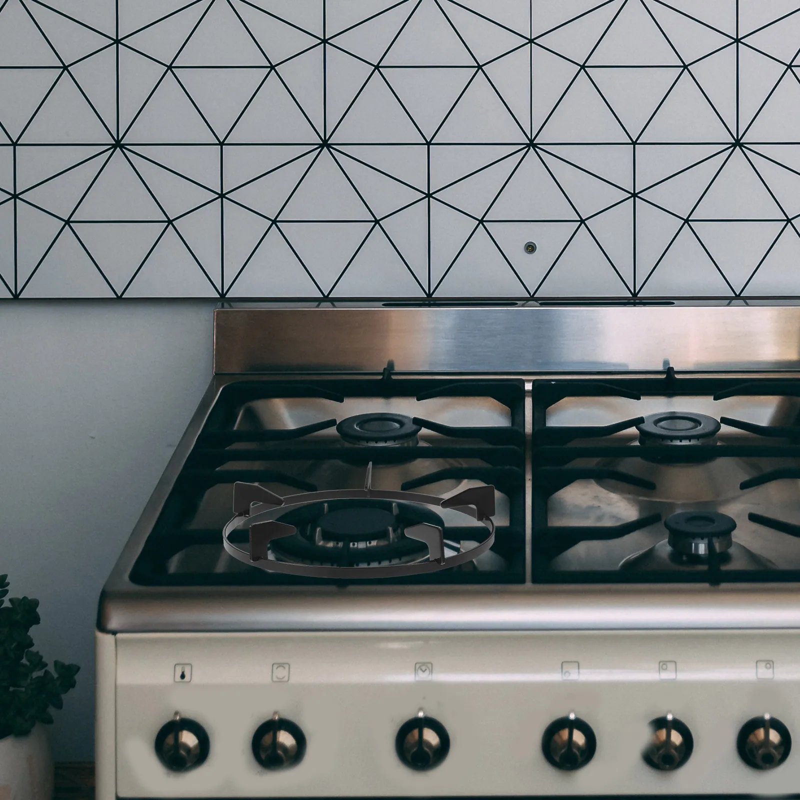 

2Pcs Gas Stove Holder Heavy Duty Stove Rack No Scratch Pot Brackets Skid Resistant Kitchen Cooker Supplies Pot Brackets