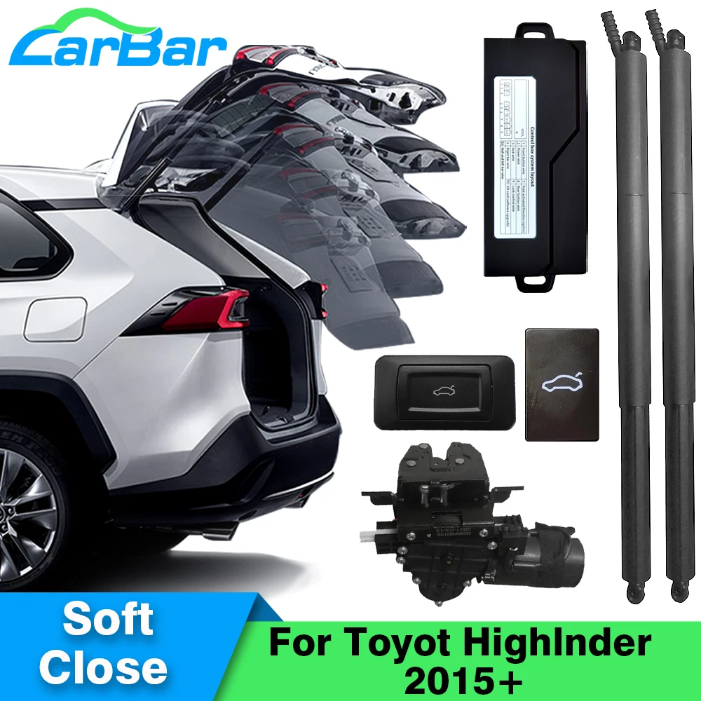 Carbar Electric Tail Gate Lift For Toyot Highlnder 2015+ Trunk Auto Open Close Kit Smart Automatic Car Trunk Lids