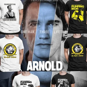 أرنولد شوارزنيجر السيد أولمبيا ملابس رجالية أسود تي شيرت جديد O-Neck تي شيرت أزياء قصيرة الأكمام رجل الرجال تي شيرت قمم أعلى 6 مبيعات سترة السيد أولمبيا - رقم 5