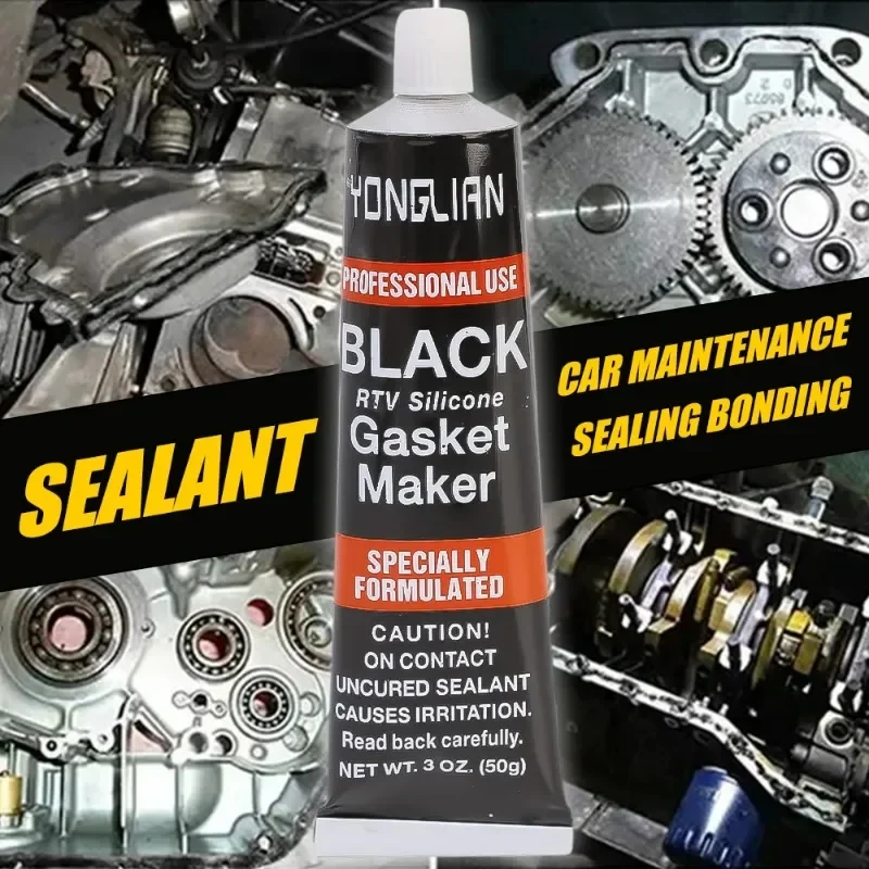 Automotive Gasket Sealant Liquid Gasket Sealer Engine Sealants Black Liquid Gasket Sealer Oil Resistant Gasket-Free Car Sealant