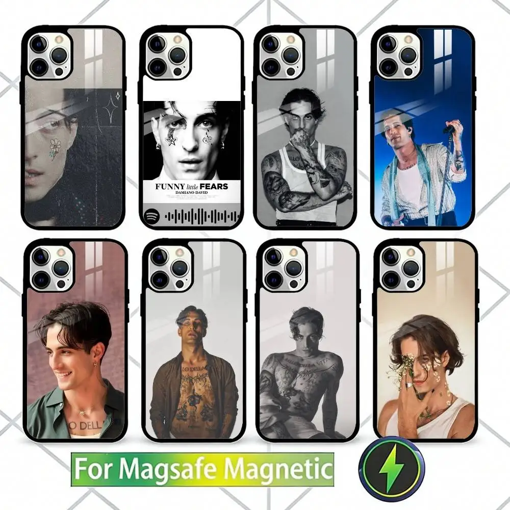 

D-Damiano David F-Funny Little F-Fears Phone Case For iPhone17,16,15,14,13 Plus,Pro Max Magnetic For Magsafe Wireless Charging