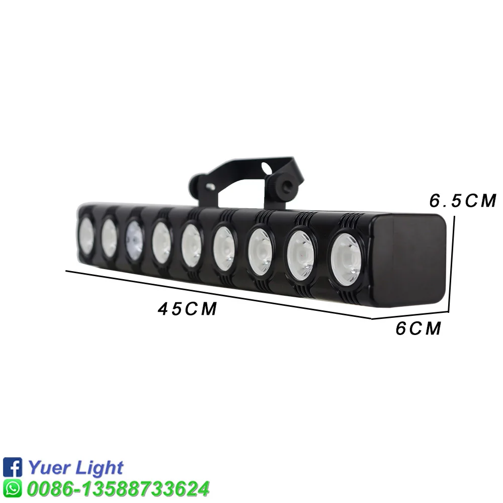 2PCS LED 9x12W RGBW Bar Light Wash Effect Remote Party Club Dj Disco Strobe Lighting DMX512 Music Control Stage Lighting