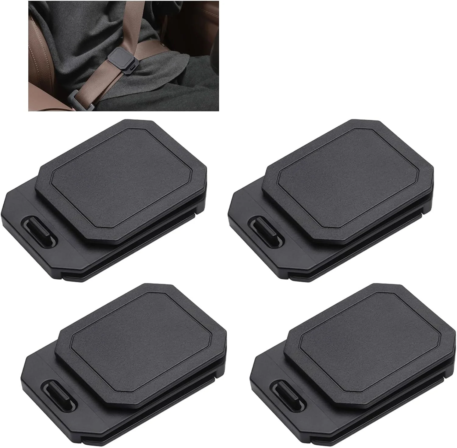Car Seat Belt Comfort Clip, Adult Neck Relief & Shoulder Protector, Anti-Slip Snap, Universal for Compact Cars SUV MPV 2/4CPS