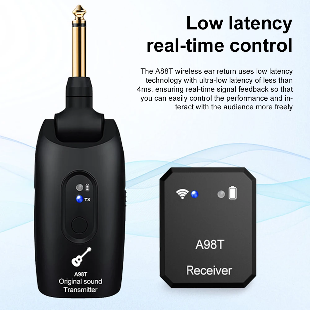 Wireless in Ear Monitor System W/Wireless Transmitter Receiver Personal IEM for Music Audio Monitoring Live Broadcast
