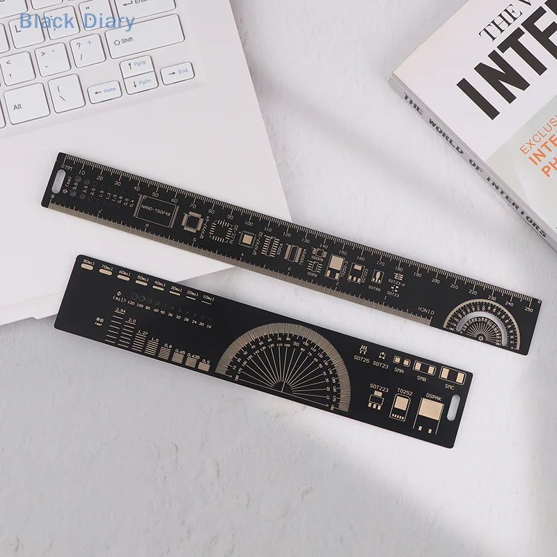 Righello PCB da 20 cm/25 cm Righello di ingegneria PCB Righello di ingegneria PCB Unità di imballaggio PCB Righello di ingegneria