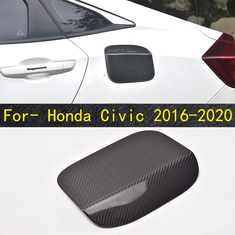 

Automobile fuel tank cover decorative carbon fiber beautifier fuel sticker cover is suitable for Honda Civic. 2016-2020