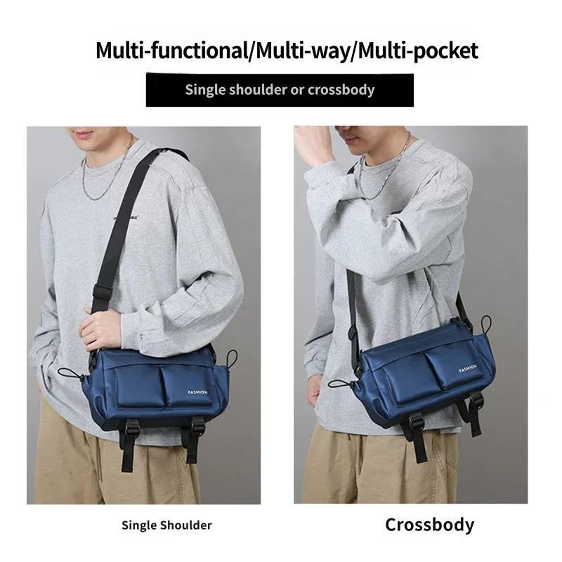 Men's Messenger High-end Casual Chest Bags Simple and Versatile Large-capacity Work Commuting Bag