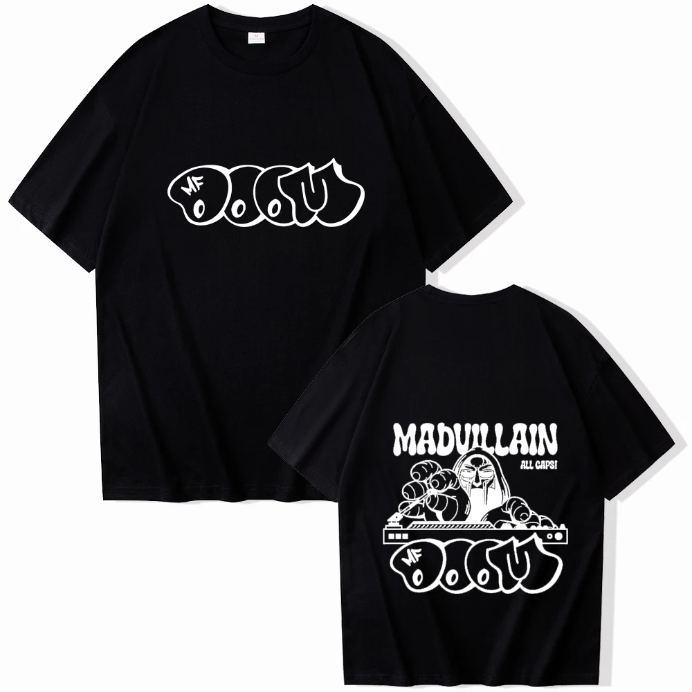 MF Doom Madvillainy All Caps 2024 T-shirt Women O-neck Printing Fans Gift Summer Casual Oversized T Shirt for Men Regular