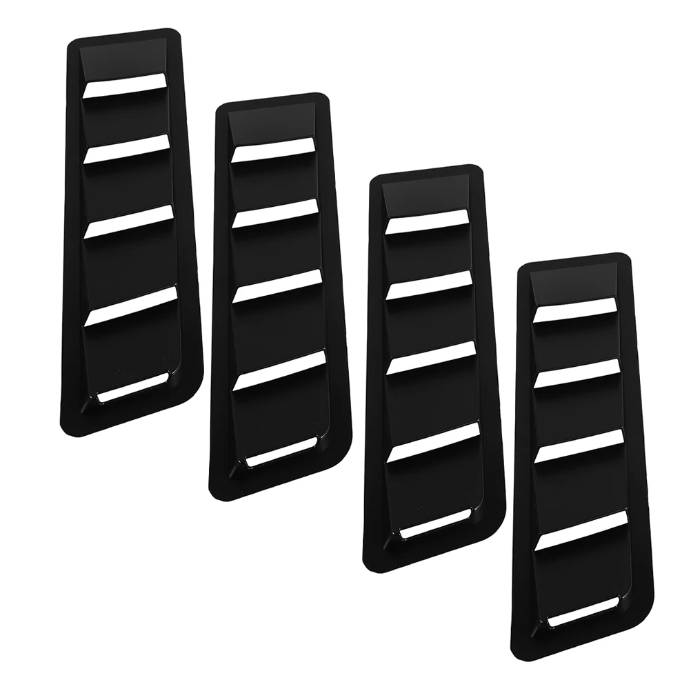 

4pcs Air Intake Panel Bonnet Hood Louvers Vent Cover Car Exterior ABS Accessories Engine Protection Stylish Design