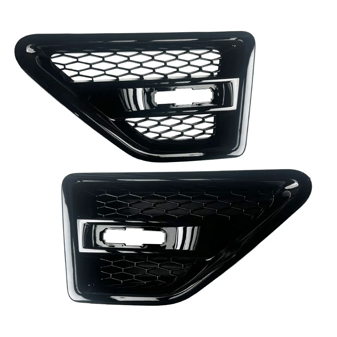 1 Pair Side Fender Air Vent Grill Cover Trim Gloss Black ABS Fit for Land Rover Freelander 2 LR2 2006-2016