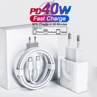 PD 40W Original Fast Charger For iPhone 15 14 11 12 13 16 Pro Max 8 Plus USB C Type C Charging Cable Date Cord Phone Accessories