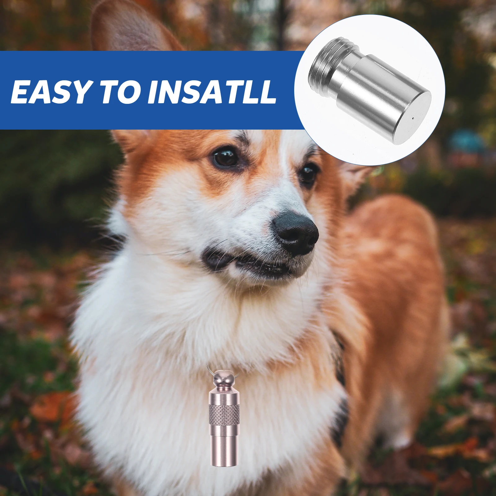 

6pcs Anti Lost Pet Tags Aluminum Dog Id Tube Collar Accessory For Puppy Kitten Rabbit Rustproof Lightweight Portable