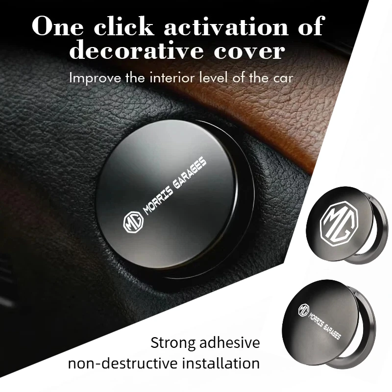 1 Pcs All Metal Engine Start Stop Button Cover Interior Decor Trim Car Accessories For MG ZS HS GT MG3 MG5 MG6 MG7 Hector TF ZR