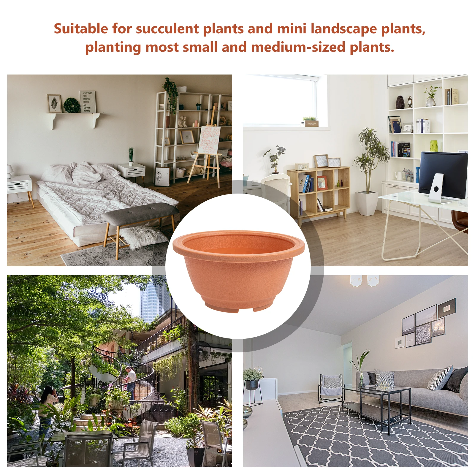 

10Pcs ABS Plastic Succulent Nursery Pots Durable Planters for Flower Planting Gardening Supplies Succulent Plant Nursery Pot