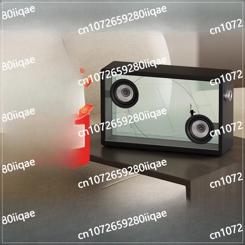 Art Master Transparent Speaker with Bluetooth Vintage Lyrics Subtitles Gift for Music Lovers