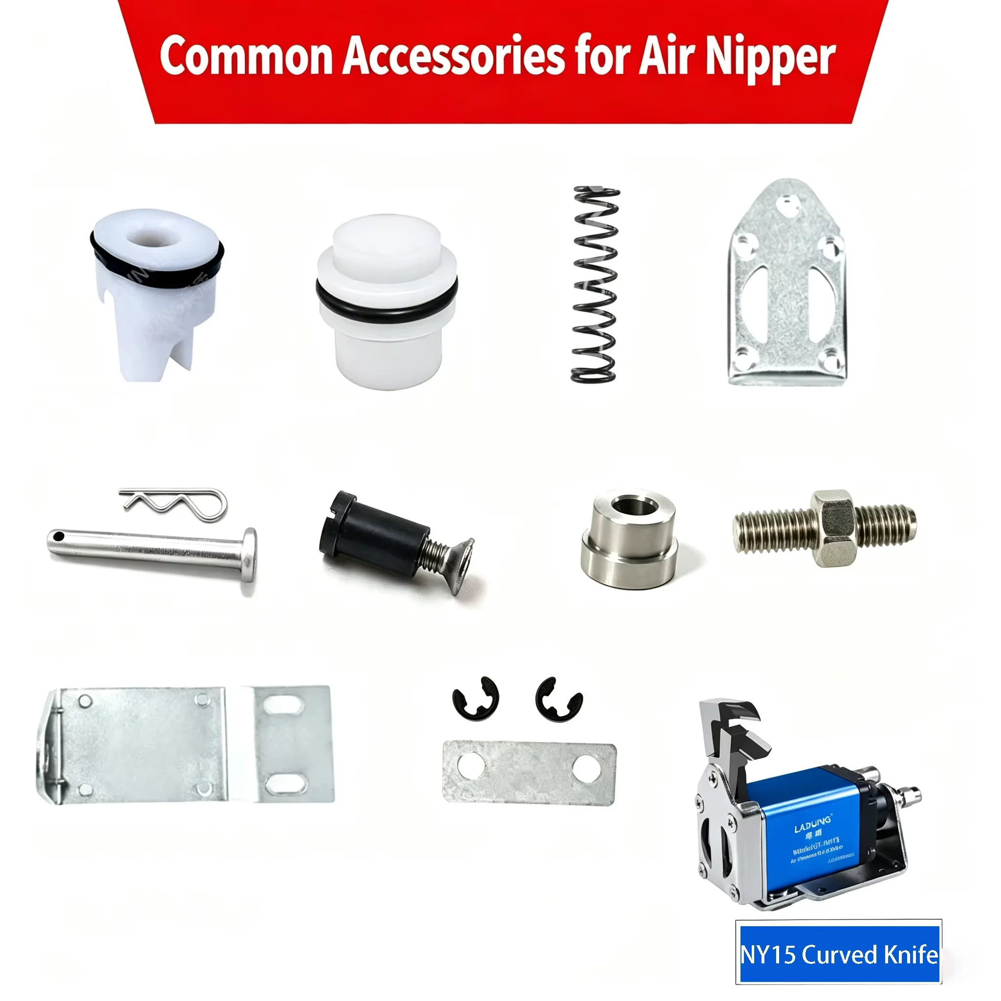 LADUNG Displacement Micro Air Nipper Shear GT-NY10 15 EOAT Cutter Robot Arm Accessories Pneumatic Scissors Piston Spring