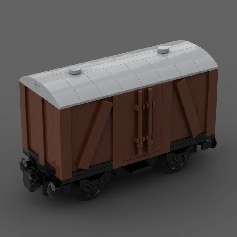 

MOC Train car Box Car transport vehicle building block train model DIY children's toy assembly gift building block