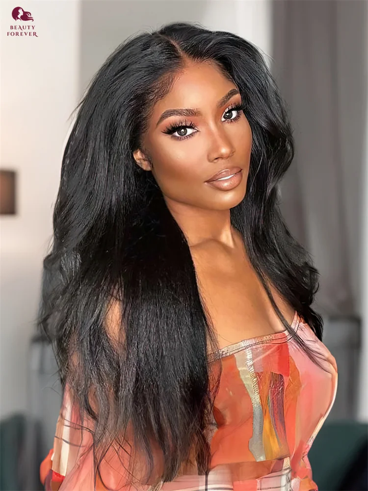 

Beautyforever Kinky Straight Glueless Wig Human Hair Pre Cut Lace Closure Wig 6x4.75inch Brazilian Virgin Human Hair Wig