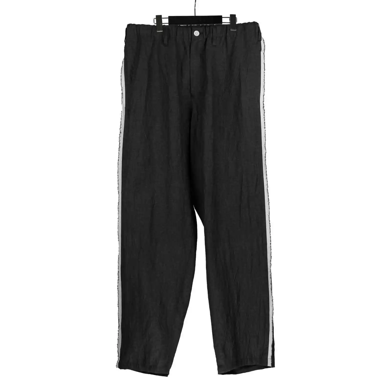 

Черные рабочие брюки TOP-YAMAMOTO, мужские летние тонкие, свободные и повседневные длинные брюки, модные брендовые широкие брюки