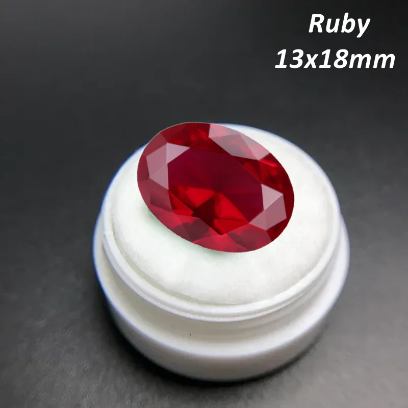 

Large Ruby 13×18mm 14.0ct Natural Brilliant Oval Cut VVS Loose Gemstone Passed UV Test Ruby for Jewelry Making Gem