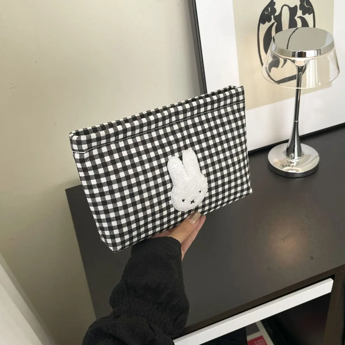 New Miffy Cute Kawaii High-Value Gift Makeup Bag Two-Dimensional Cartoon Creative Student Large Capacity Stationery Storage Bag