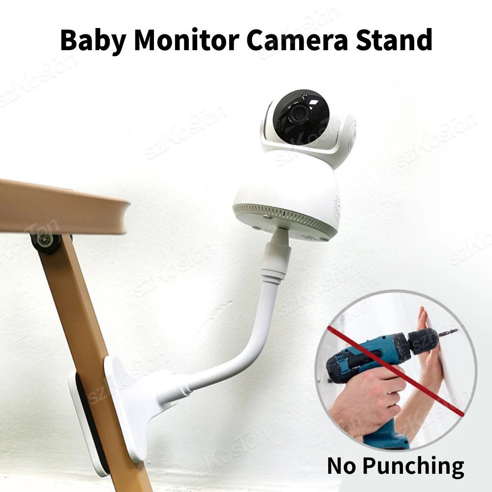 No Punching Protable Flexible Camera Clamp Mount Baby Monitor Camera Holder Stand Webcam Holder Bendable Bracket Base With Clip
