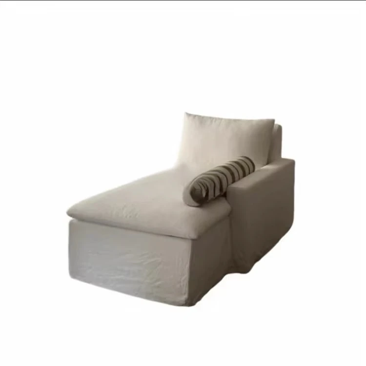 * Custom Wabi-Sabi Linen Fabric Sofa Disassembled Washed Minimalist HomeStay Extendable & Tufted Sofa for Sale