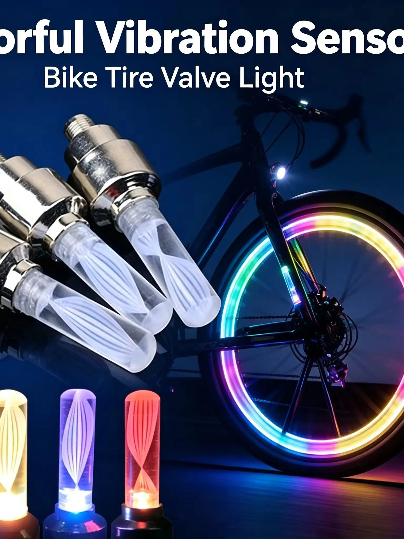 AliExpress NONE 1/3pcs Neon Bike Spoke Light Road Bicycle MTB Motorcycle Lamp Nozzle Lights Caps Cycling Waterproof Valve Tire Accessories Car