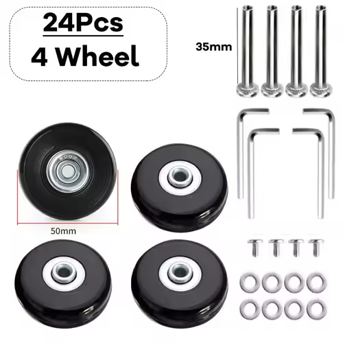 Silent Suitcase Wheels Rubber Trolley Luggage Casters High-Quality Durable Travel Bag Wheel Repair Accessories for Quiet Rolling - Image 13