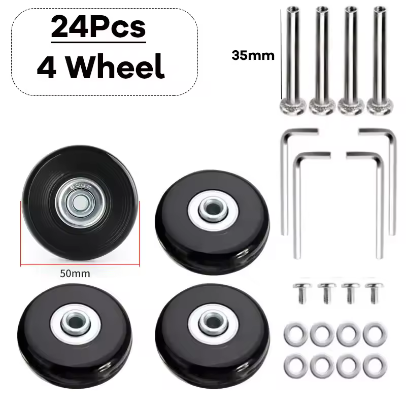 Silent Suitcase Wheels Rubber Trolley Luggage Casters High-Quality Durable Travel Bag Wheel Repair Accessories for Quiet Rolling - Image 13