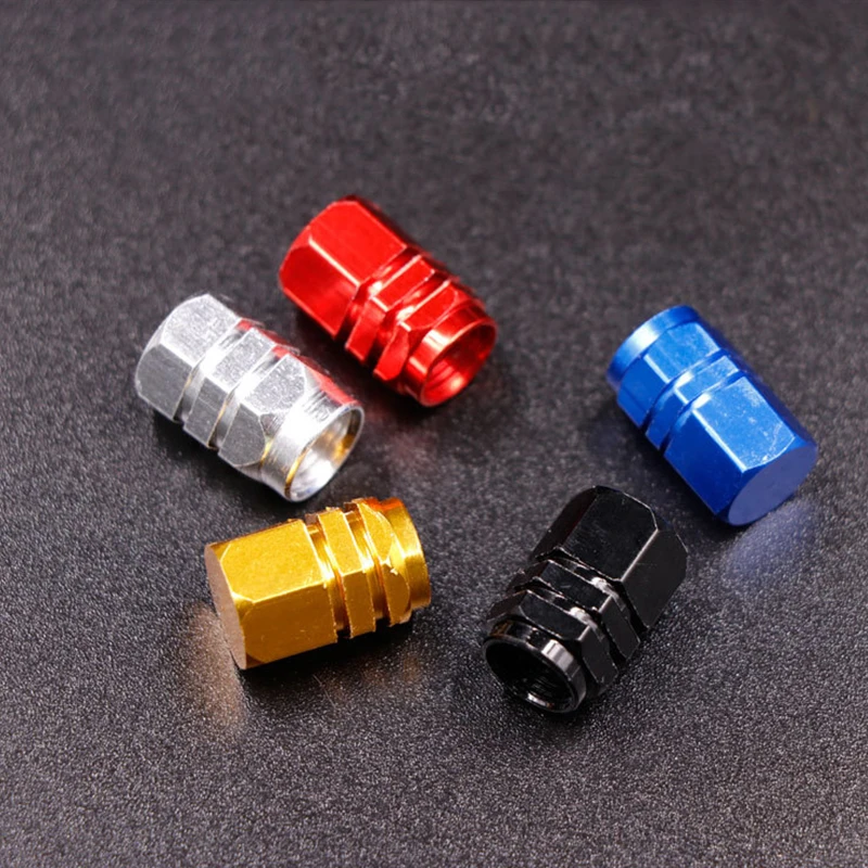 4Pcs Aluminum Alloy Car Wheel Tire Valve Caps Tyre Rim Stem Covers Airdust Waterproof For Automobiles Motorcycles Accessories