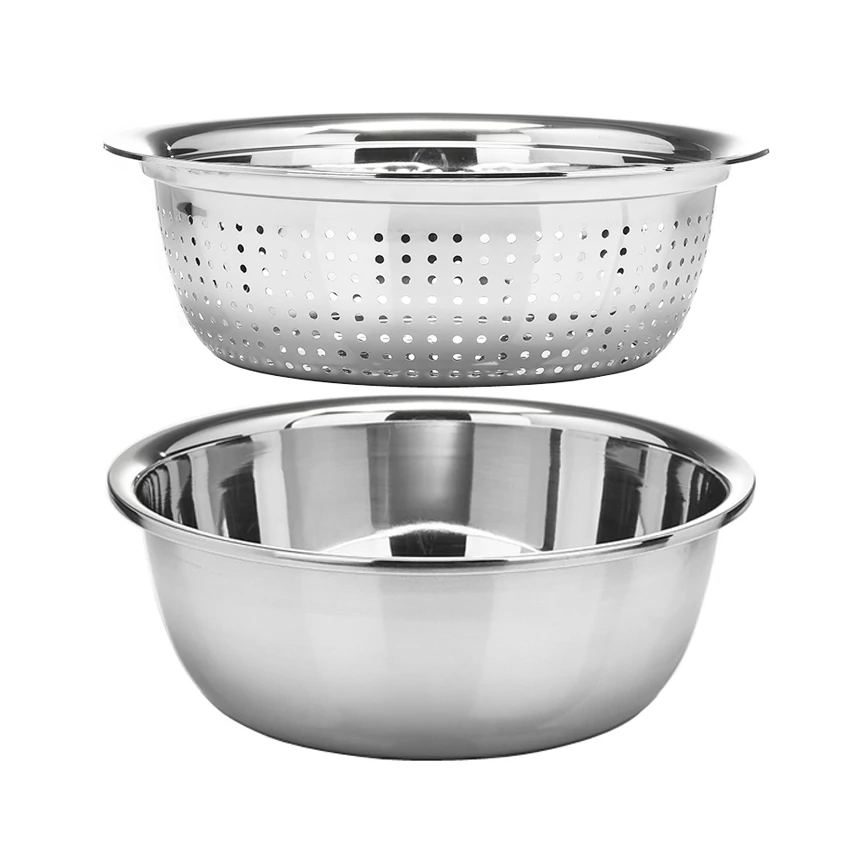 

Large Metal Bowl,Stainless Steel Basin,Deep Heavy Duty Metal Salad Bowl Food-Grade Mixing Bowl Huge Metal Basin,Laundry Basin