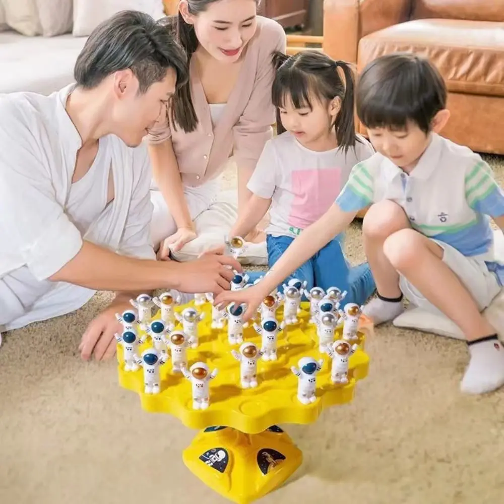 Children Balance Perception Toy Astronaut Balance Games Fun Space Puzzle Toys for Kids Set of Stacking Board Games for Leisure