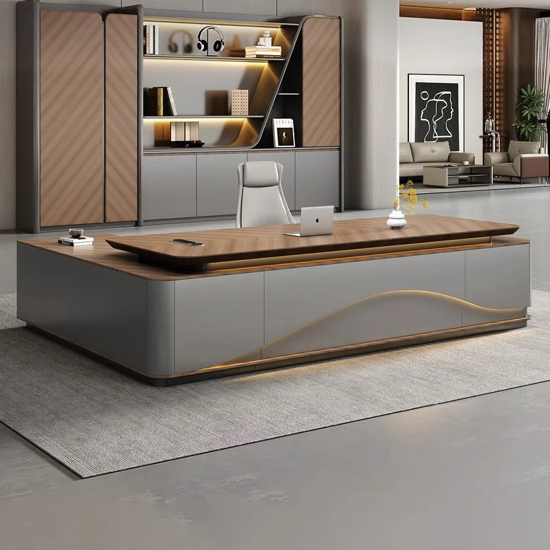 CEO desk,boss table,office Furniture,President High-End Executive Manager Office Desk And Chair Set