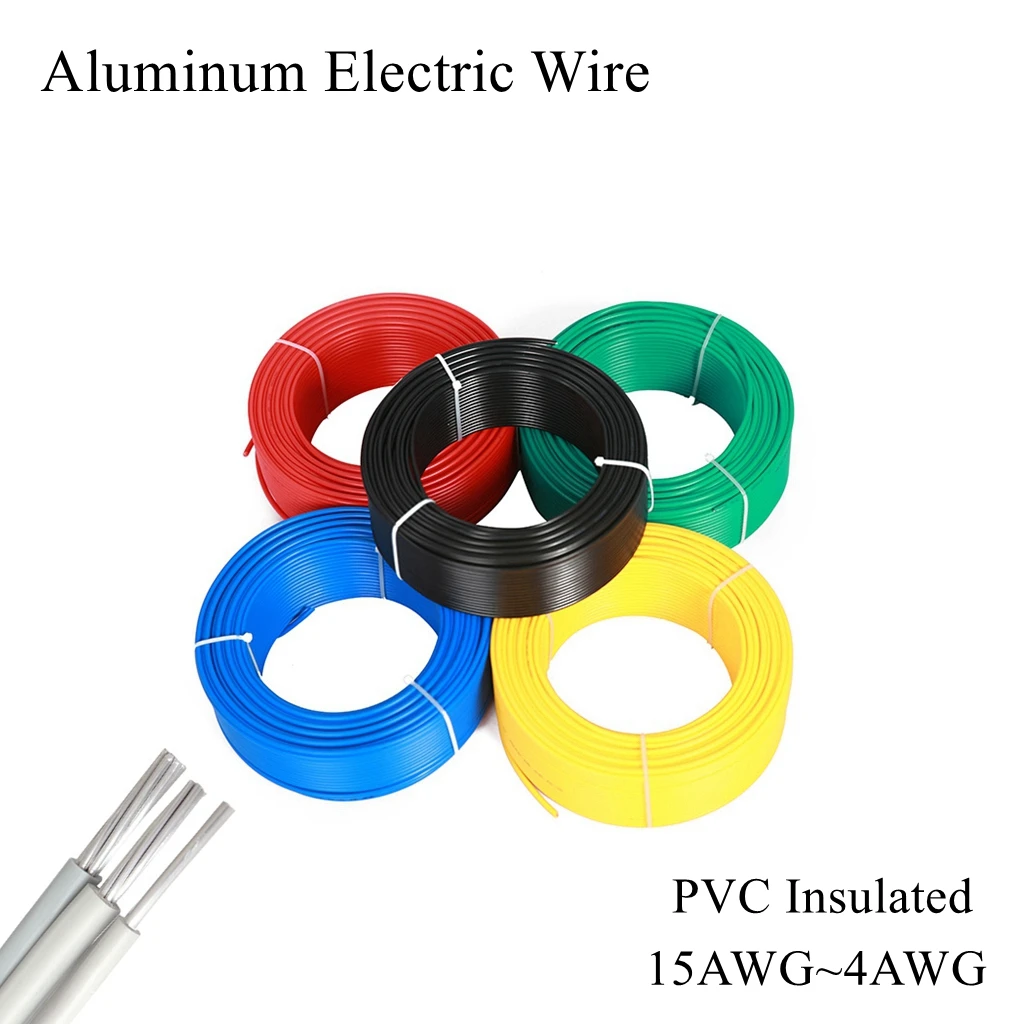 

5m/lot BLV Single Multi Strand Core Solid Aluminum Electric Wire Cable PVC Insulated Sheath Hard Line Power Pure Flame Retardan