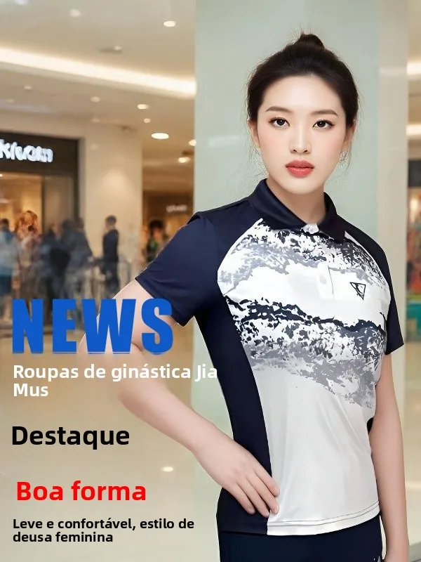 zhenzhen-teacher-recommended-jiamusi-fitness-opera-national-style-blue-print-short-sleeve-summer-micro-flare-sports-set-top