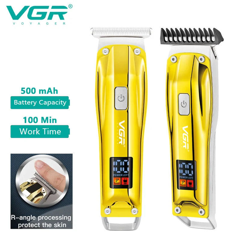 

VGR Hair Clipper Trimmer Cutting Machine for Men Electric Barber Professional Barber Machines Cutter Equipment Rechargeable v956